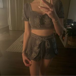 American Eagle Flowy Shorts (part of a set)